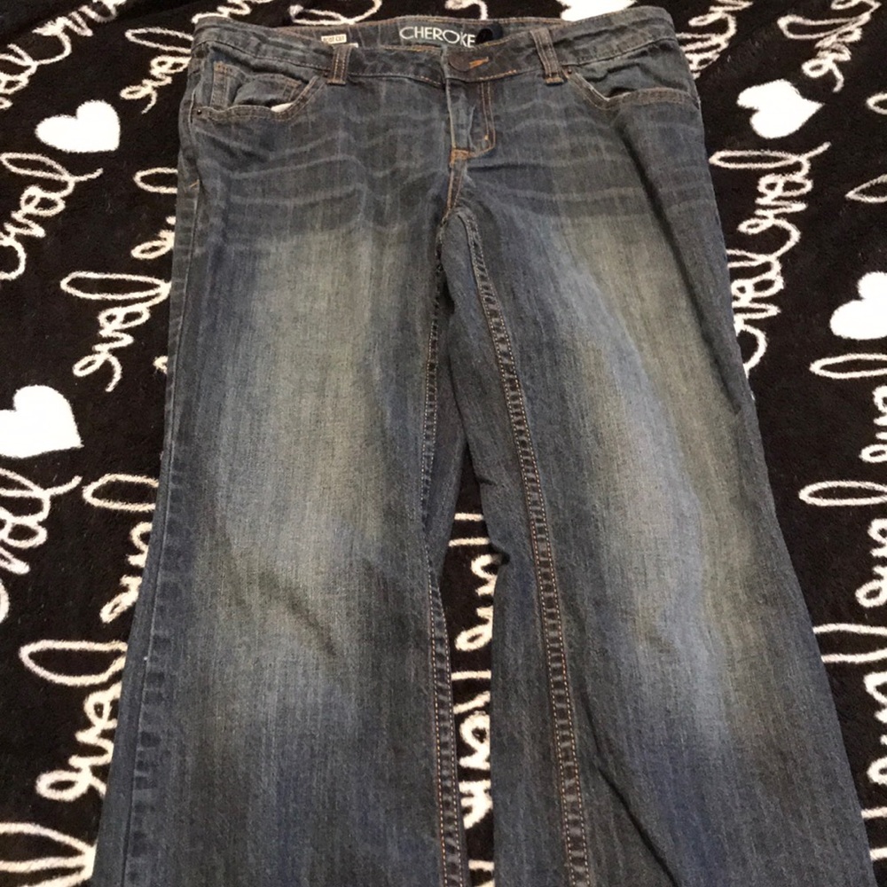Boot cut blue jeans